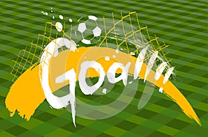 Soccer design over green background