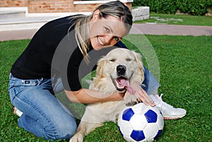 Soccer with dog