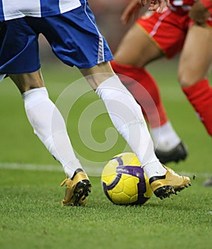 Soccer dribbling photo