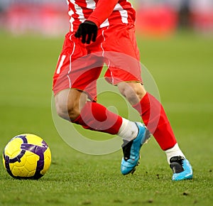 Soccer dribbling photo