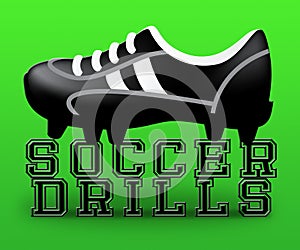 Soccer Drills Meaning Football Practise 3d Illustration