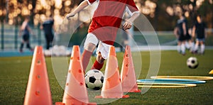 Soccer Drills: The Slalom Drill. Youth soccer practice drills photo