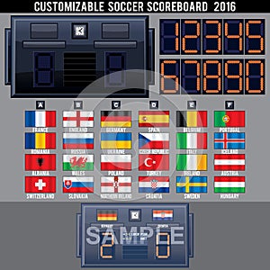 Soccer Electronic Scoreboard Template