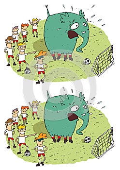 Soccer Elephant Differences Visual Game photo