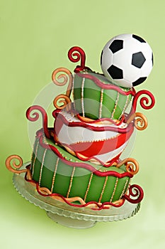 Soccer fantasy cake