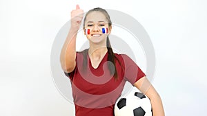 Soccer Female with French Flag