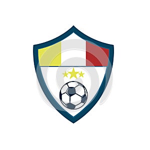 Soccer Fever Concave Shield Footbal Club Emblem photo