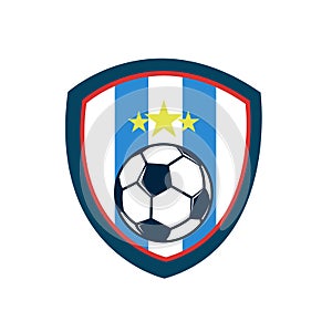 Horečka starodávný štít pruhy fotbal klub symbol 