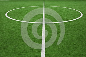 Soccer field, center and sideline photo