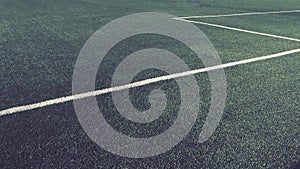 soccer field for championship.The marking of the football field on the green grass. White lines no more than 12 cm or 5