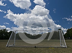 Soccer field and goals