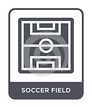 soccer field icon in trendy design style. soccer field icon isolated on white background. soccer field vector icon simple and