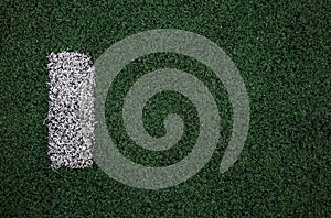 soccer field marking close up