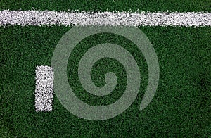 soccer field marking close up