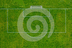 Soccer Field Penalty Area Aerial View