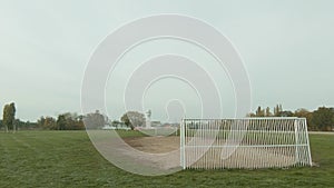 Soccer Field In Public Park At Former Tempelhof Airport In Berlin, Pan Shot