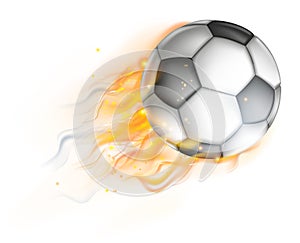 Soccer Football Ball Flame Fire Concept
