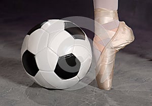 Soccer - Football and Ballet Shoe