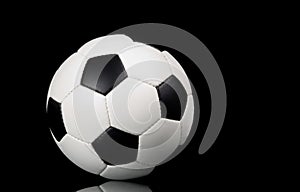 Soccer - football on black background