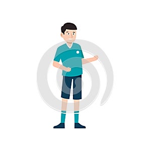 Soccer football character vector illustration design