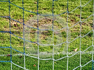 Soccer or football corner lines through safety net