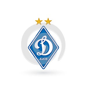 Soccer, football dynamo kyiv emblem. Design element logo, label, emblem, sign. Vector illustration isolated on white background