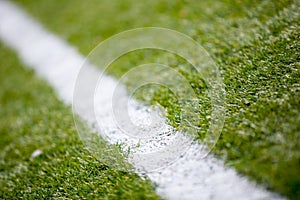 Soccer football field grass white line background texture