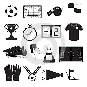 Soccer or Football Icons Set