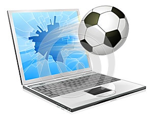 Soccer football laptop concept