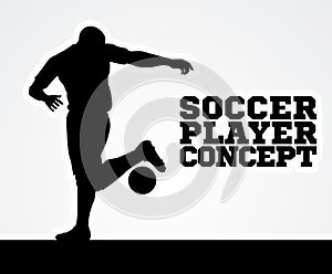 Soccer Football Player Concept Silhouette