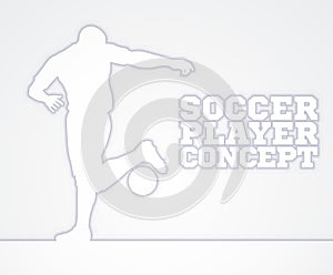 Soccer Football Player Concept Silhouette