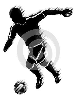 Soccer Football Player Sports Silhouette Concept