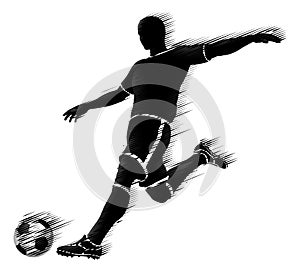 Soccer Football Player Sports Silhouette Concept