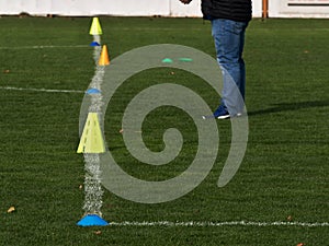 Soccer football playground  during the team training