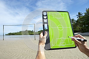 Soccer Football Tactics Board Brazil Beach