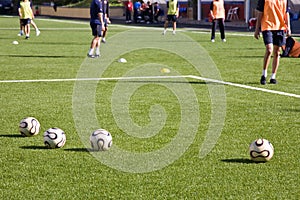 Soccer or football training session