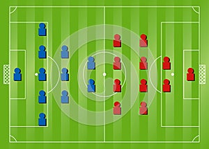 Soccer formation tactics