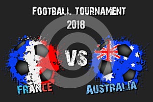 Soccer game France vs Australia