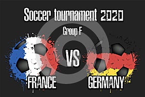 Soccer game France vs Germany