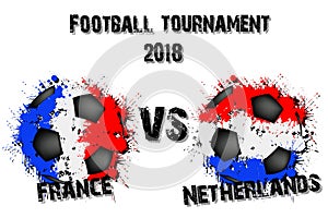 Soccer game France vs Netherlands