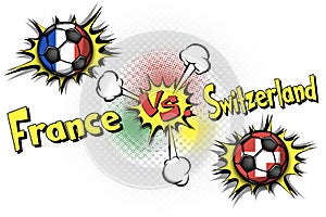 Soccer game France vs Switzerland