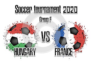 Soccer game Hungary vs France