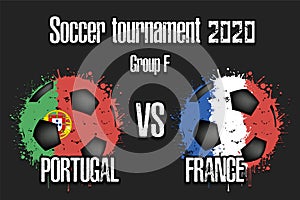 Soccer game Portugal vs France