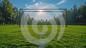 Soccer Goal in Field