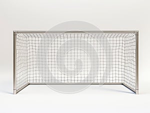 Soccer Goal Net Isolated On White Background