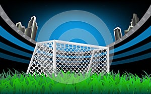 Soccer goal with net.