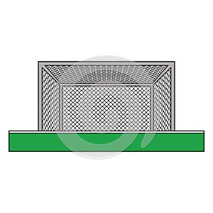 Soccer goal on playfield frontview symbol