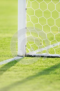 Soccer goal post detail