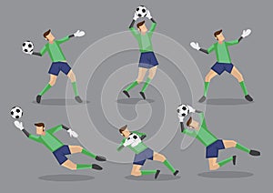 Soccer Goalkeeper Vector Icon Illustration