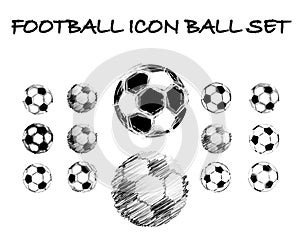 Soccer grunge ball set